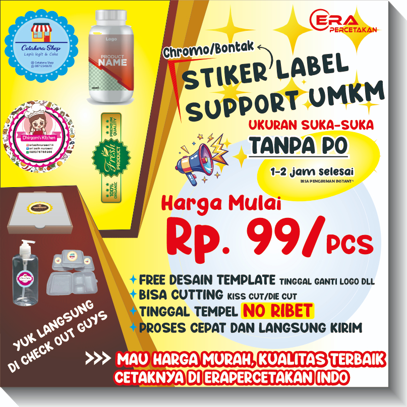 

sticker chromo bontax sticker label murah custom sticker bulat sticker minuman stiker makanan