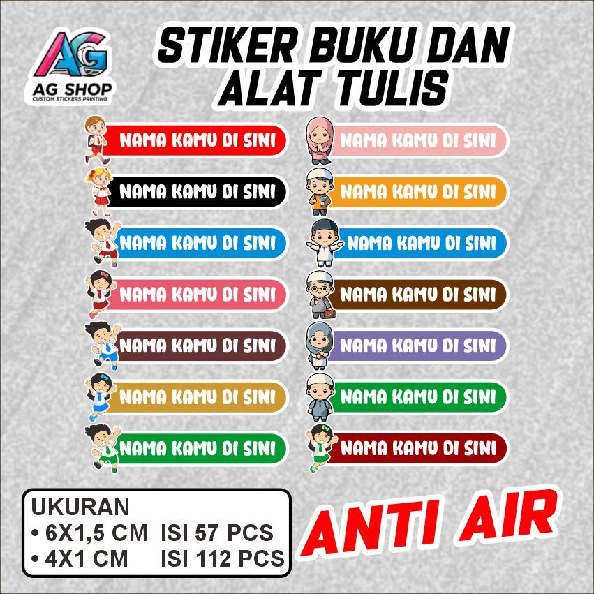 

Stiker Nama anti air PERALATAN SEKOLAH DLL BERKUALITAS