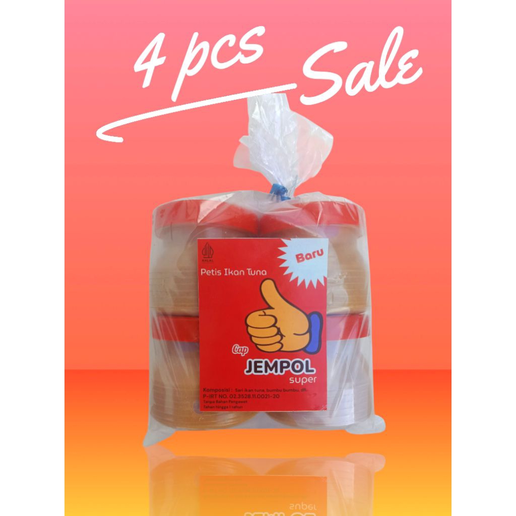 

petis ikan tuna kualitas super cap jempol isi 4 pcs kemasan toples 100g