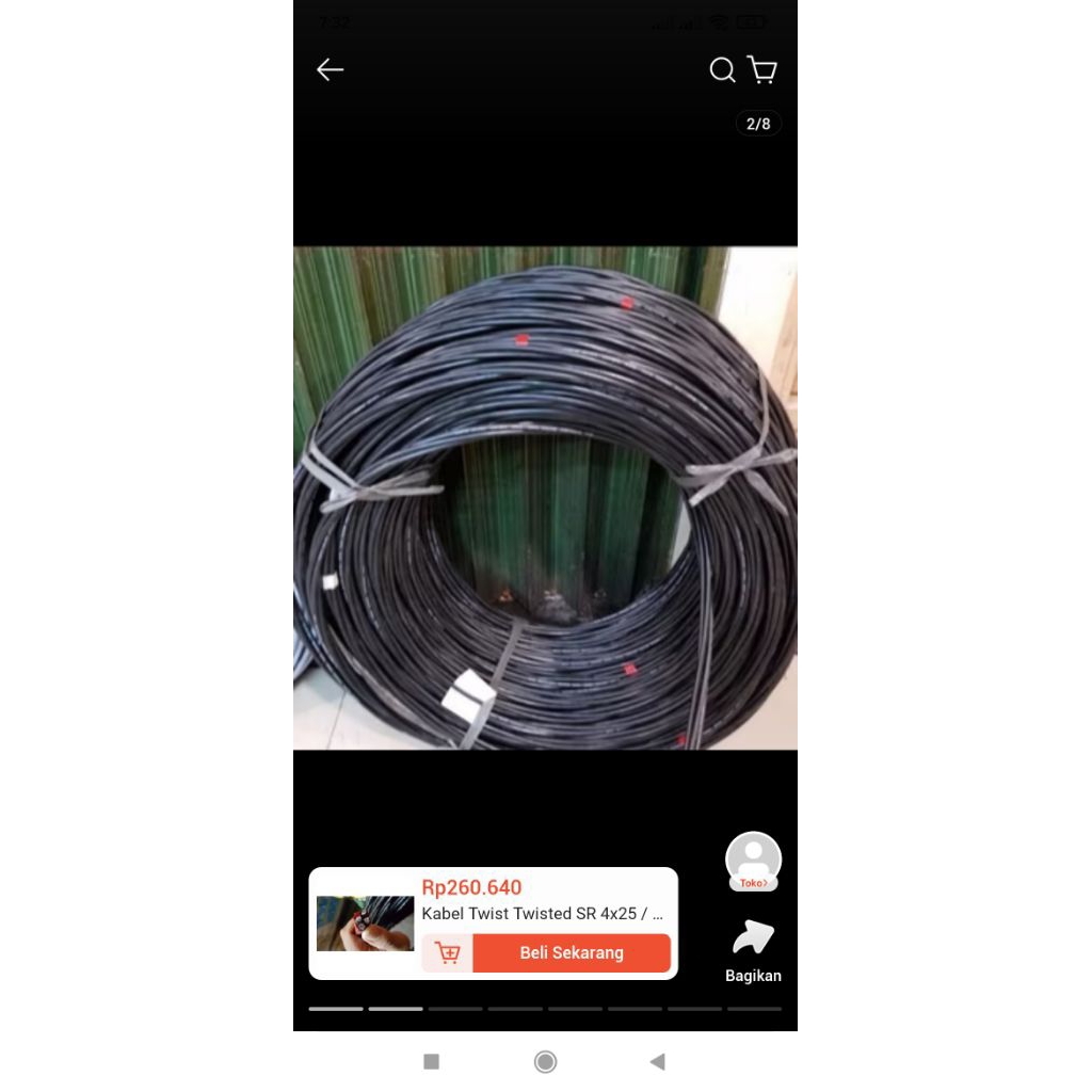 Kabel Twist 4x25 4x25mm SUTRADO Panjang 100 Meter 150 Meter Tuis LVTC Twis SPLN LMK