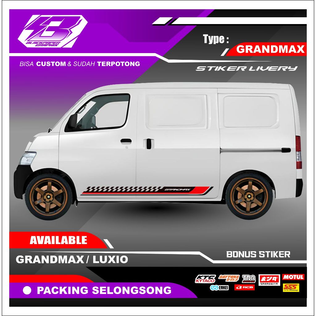 STIKER STRIPING LIST MOBIL GRANDMAX STIKER BODY MOBIL GRANDMAX APV TERBARU TERLARIS GM 06