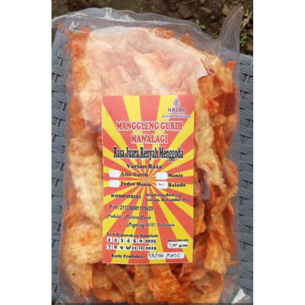 

Manggleng pedas manis/pencok/Snack pedas