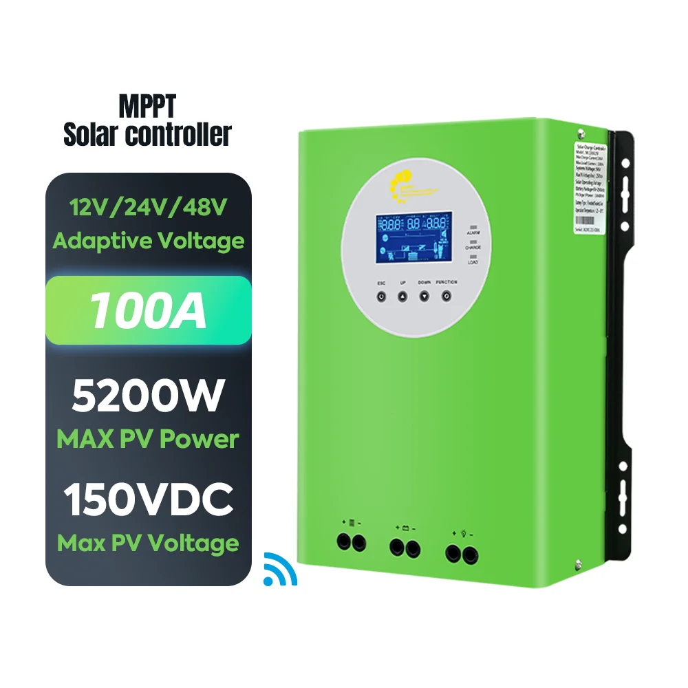 Techfine MPPT 100A solar charge controller SCC PV solar panel surya 12/24/48V PLTS