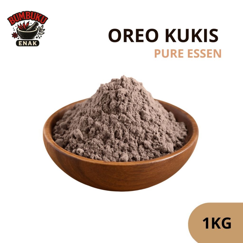 

Bumbu Tabur Oreo Kukis 1Kg Pure Essence | Rasa Kue Cokelat Renyah untuk Dessert & Minuman Favorit