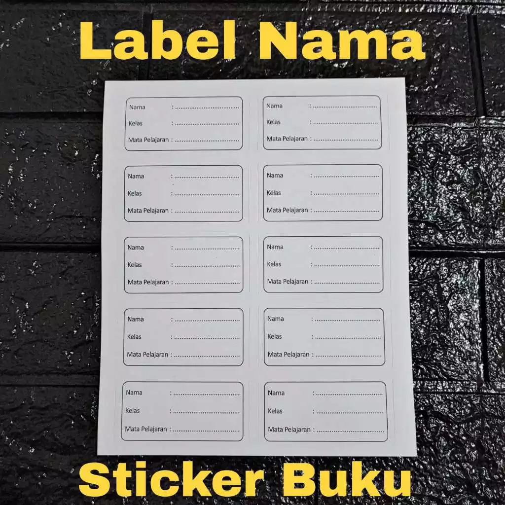 

Label Nama Classic Buku Tulis Buku Sekolah Buku Pelajaran-Sticker Nama