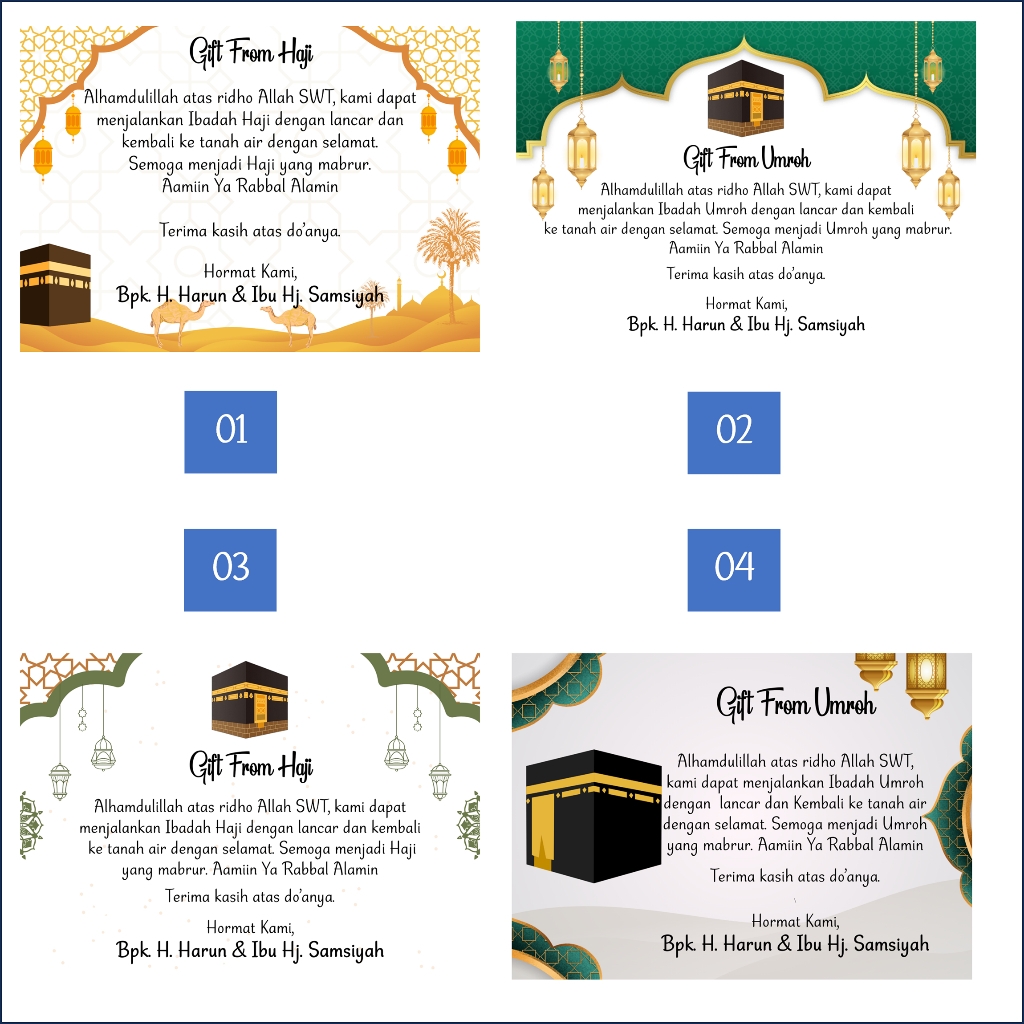 Syukuran ibadah haji + syukuran ibadah umroh + stiker umroh + stiker haji + oleh-oleh haji dan umroh