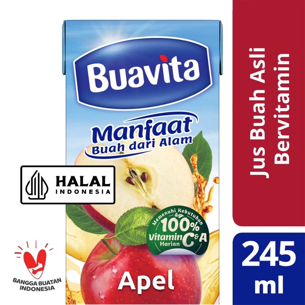 

Bauvita Apple 245 Ml Minuman Sari Buah Apel