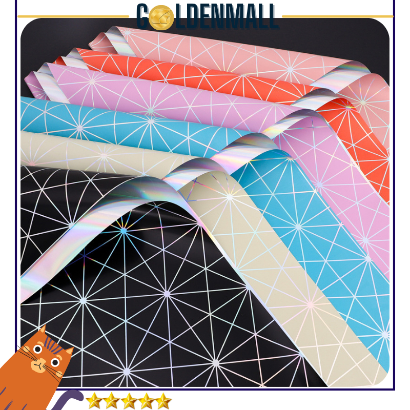 

Flower Wrapping Paper Cellophane Hologram Mix Kertas Bouquet Ecer 6009