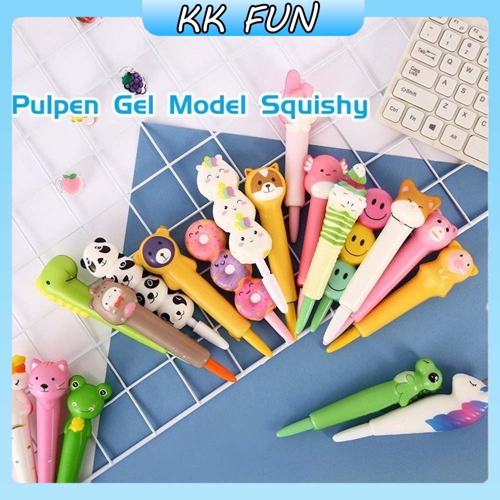 

Ready Pulpen Gel Model Squishy / Alat Tulis Ballpoint Pen Karakter Lucu Mainan Anak