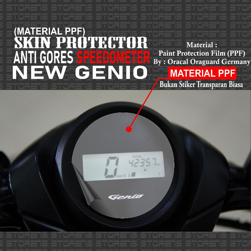 PPF ORACAL Speedometer New Honda GENIO Anti Gores Stiker PPF (Paint Protection Film) Stiker PPF