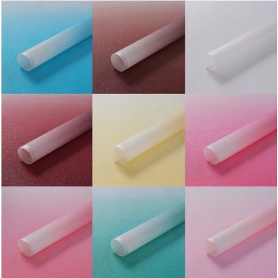 

Flower Wrapping Paper Gradient Cellophane Kertas Buket Motif Gradiasi Bunga Florist
