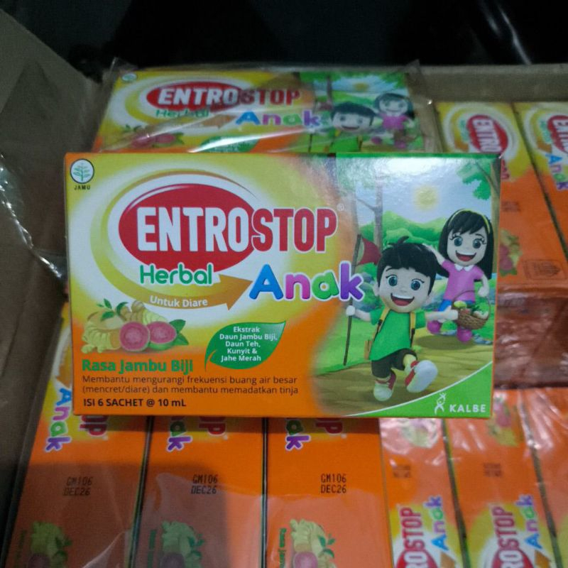 

Obat Jamu Diare Anak Herbal ENTROSTOP ANAK Sirup Cair Rasa Jambu per box
