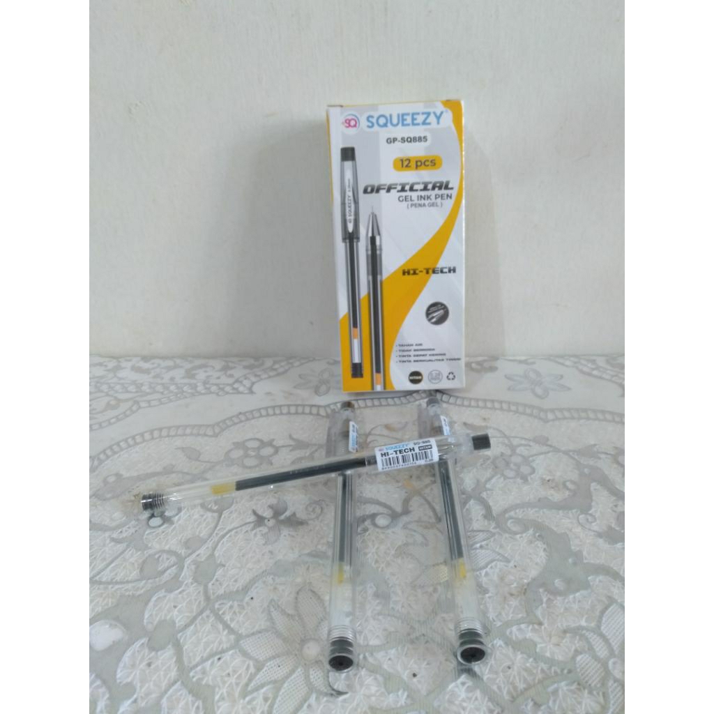 

Hi Tech Squeezy 0.28mm /Pen Gel Hitech 1 Pak Isi 12 Pecs
