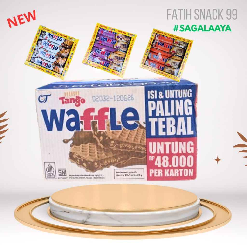 

TANGO WAFFLE BOX 1 KARTON ISI 8 BOX X 12 SCH X 25G SNACK WAFER DOUBLE CREAM VARIAN RASA JUST CHOCO , AREN LATTE, CHOCO HAZELNUT