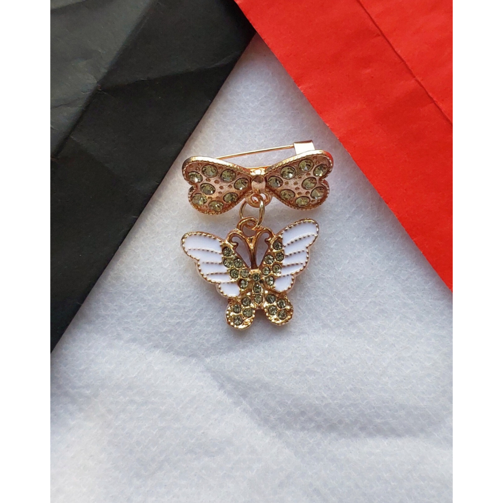 Bros Dagu Pin Hijab Peniti Jilbab Kecil Jurai Panjang Aksesoris Kerudung Korea Style