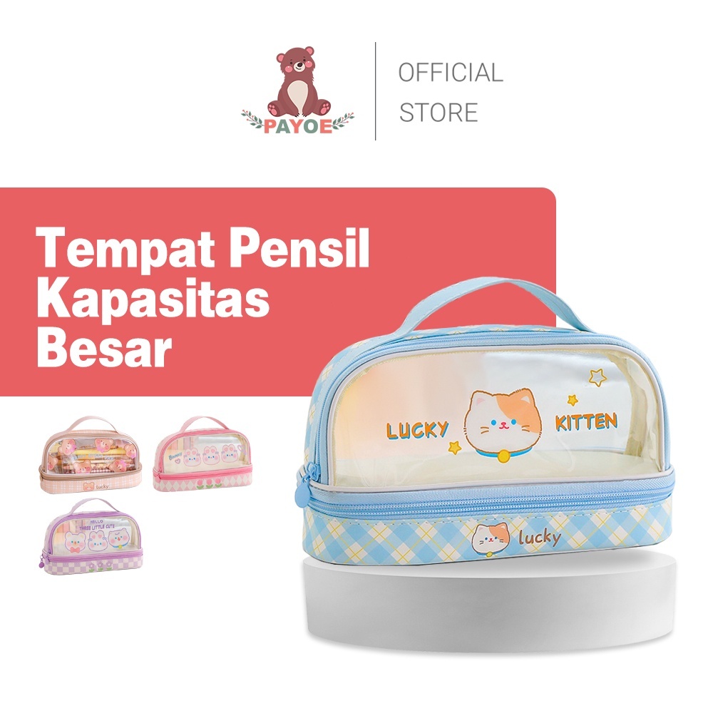 

PAYOE Kotak Tempat Pensil Kartun Transparan Anak
