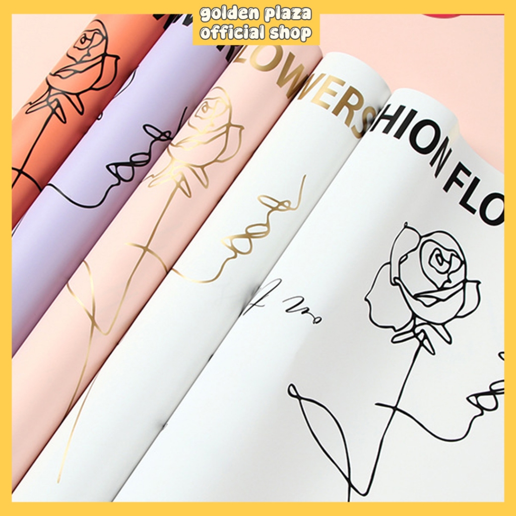 

20 LEMBAR Kertas Buket Bunga Flower Wrapping Fashion Flowers Cellophane Solid Warna KB6122