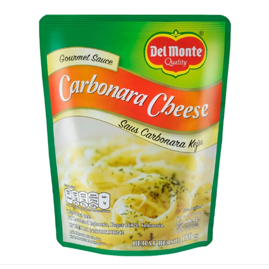 

Del Monte Saus Pasta Carbonara Keju 180g