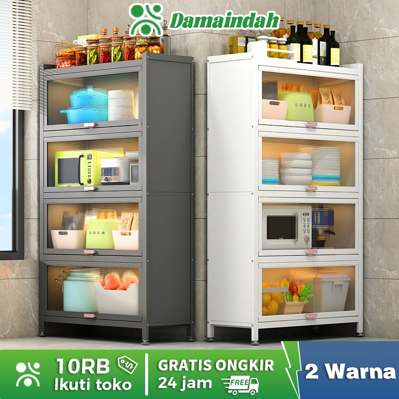 Damaindah Rak Piring Tertutup Lemari Dapur Lemari Piring Rak Dapur Serbaguna Rak Susun Serbaguna