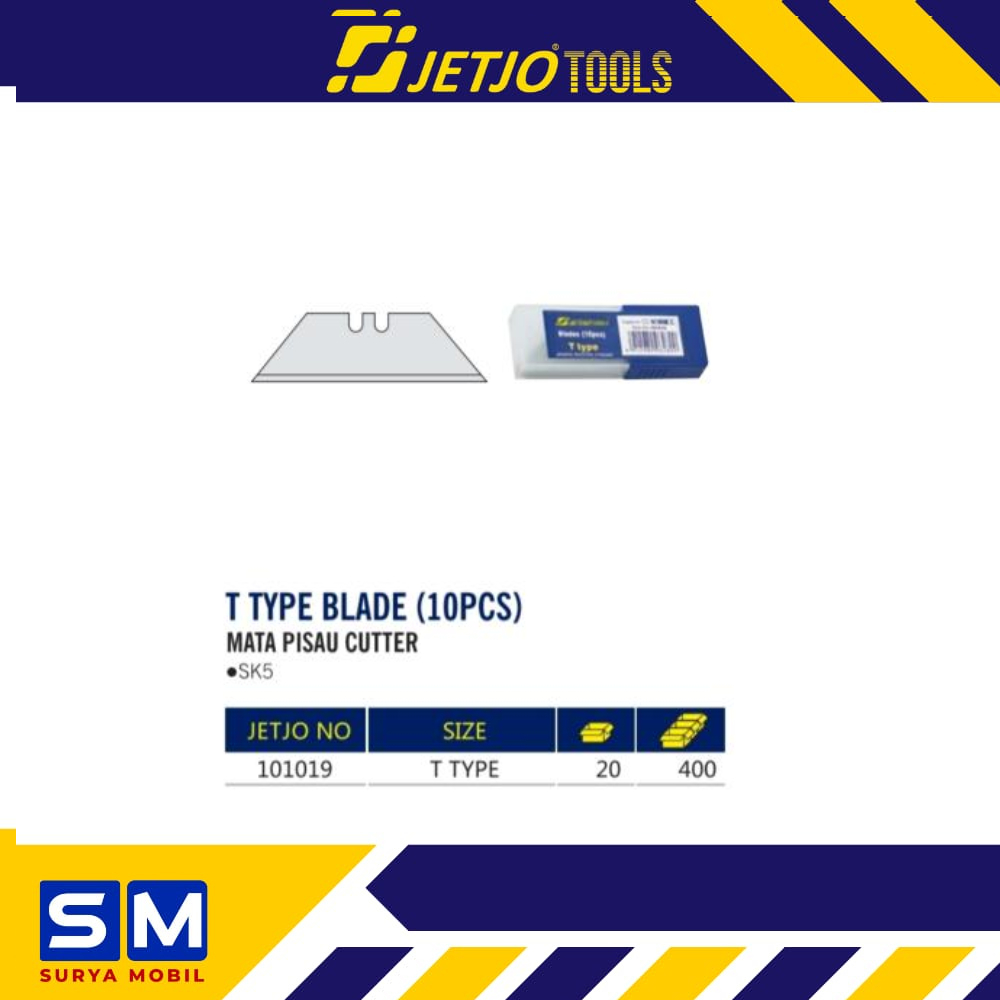 

JETJO TOOLS isi kater T Type isi 10pcs JETJO TOOLS/Lakoni Pro 101019