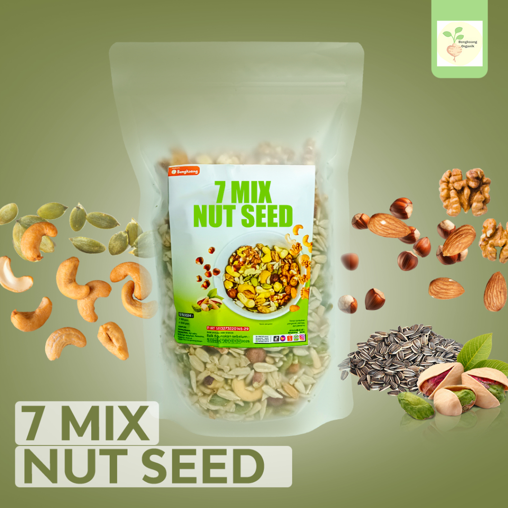 

MIX NUT SEED PROTEIN 500gr - Almond Pistachio Hazelnut Walnut Cashew Pumpkin Seed Sunflower Seed
