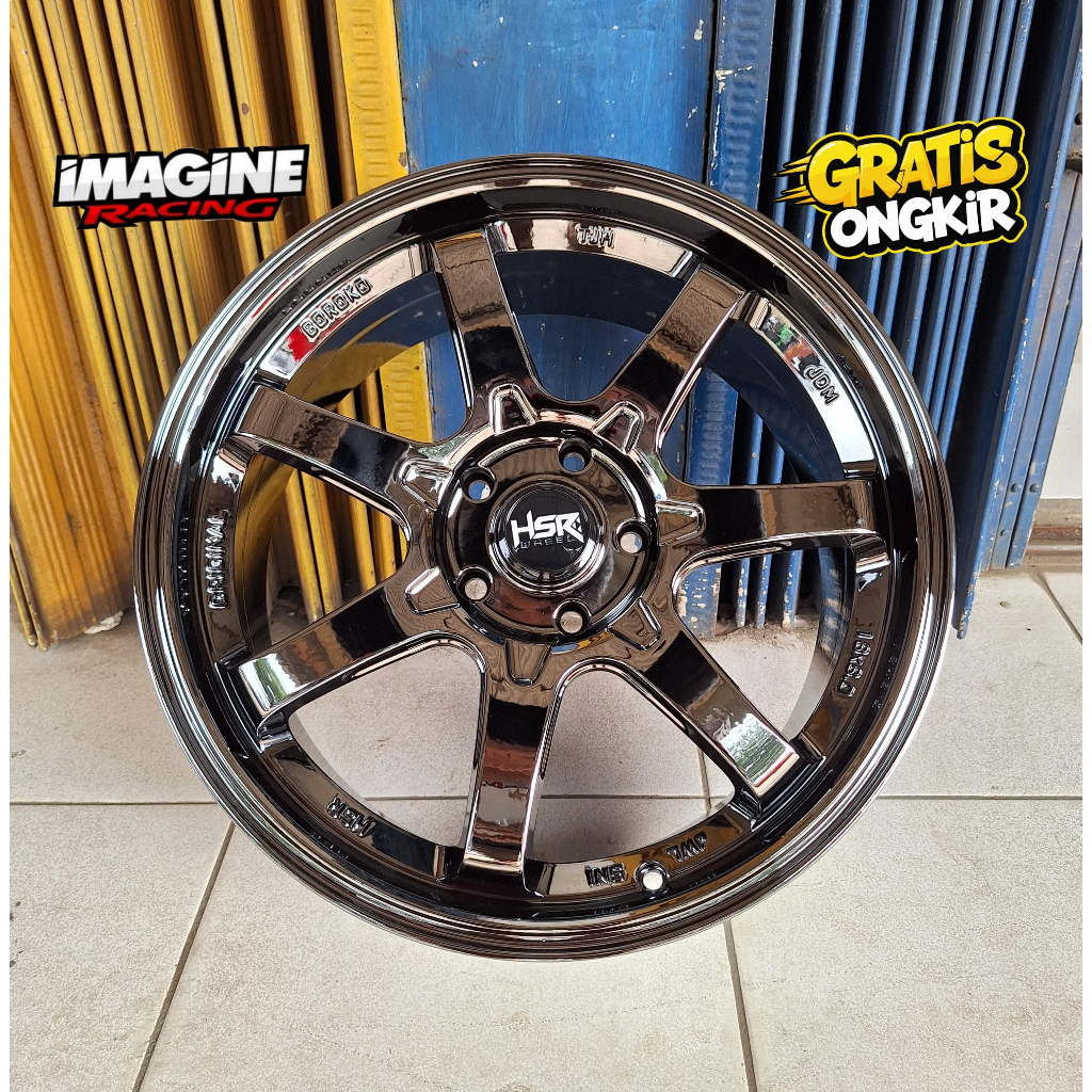 VELG R18 MODEL TE37 BLACK CHROME COCOK UNTUK INOVA,XPANDER,CR-V,CIVIC DLL