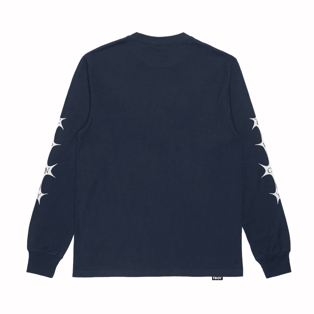 Troy Company Longsleeve Tshirt Navy Satler - Kaos Lengan Panjang Biru Navy LSD 3186