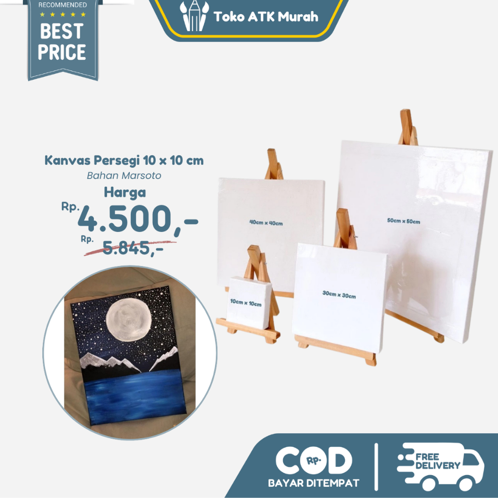 

Kanvas Lukis 10 x 10 cm / Canvas Board Marsoto