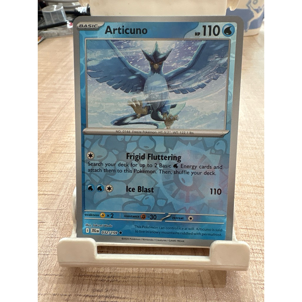 kartu pokemon original reverse holo articuno jtg 032/159
