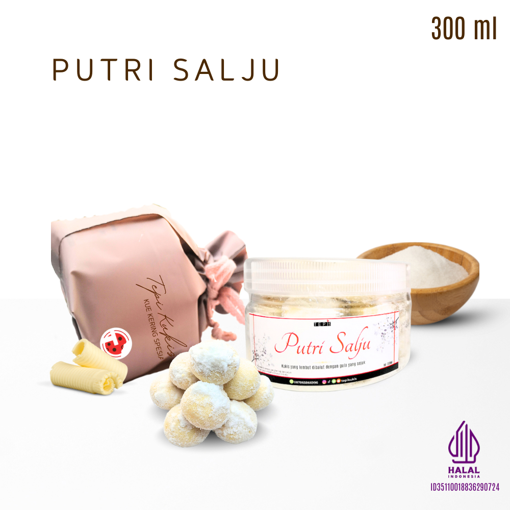 

Kue Kering Putri Salju Lembut Lumer Toples 300ml