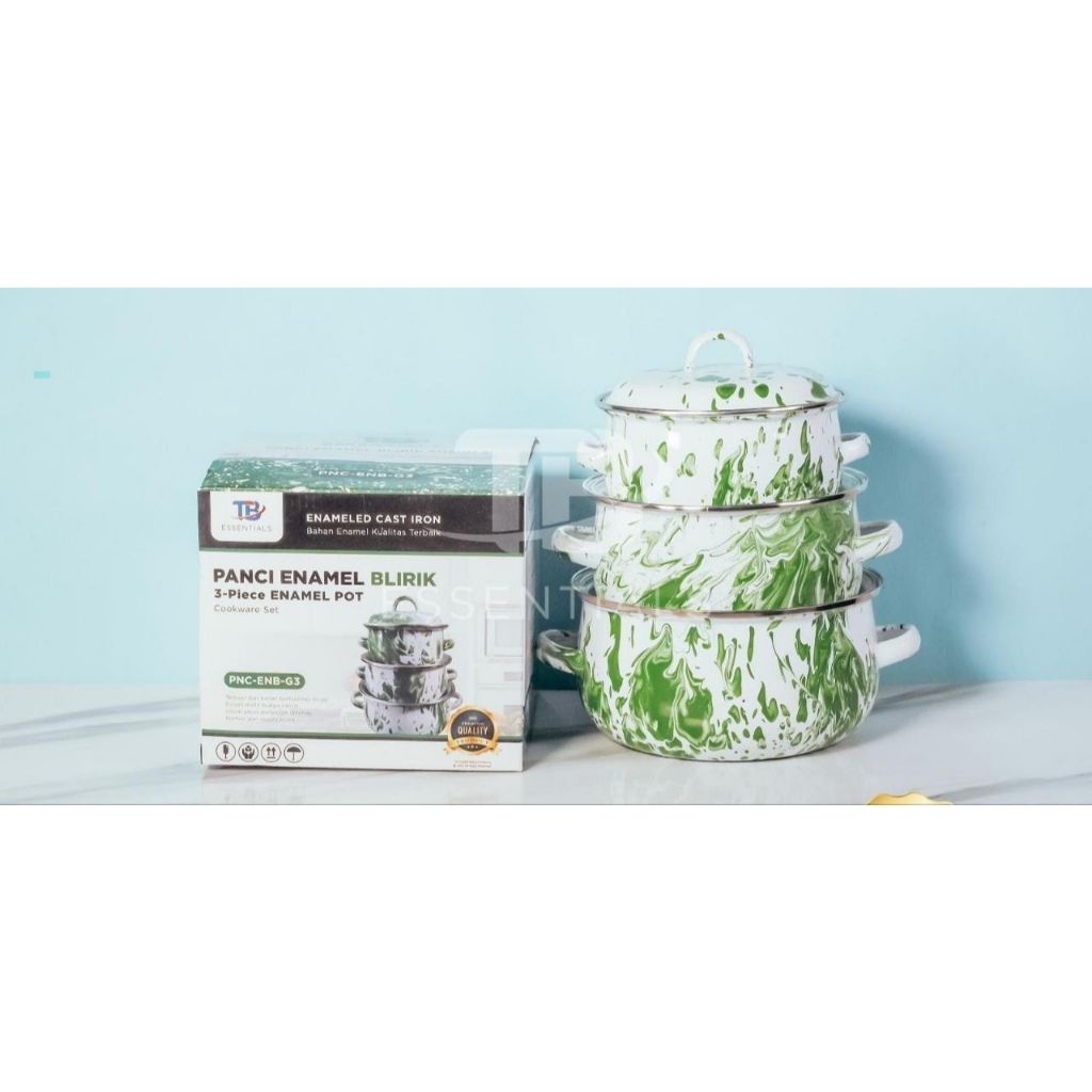 Panci Enamel 3Susun Panci 3 Susun Panci Tutup Kaca Tutup Enamel 5 Susun Ori Tb
