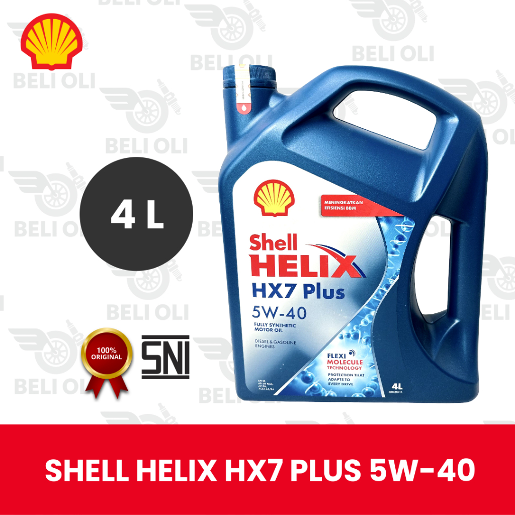 (BELI OLI) Shell Helix HX7 5W-40 (4L) Oli Mesin Mobil