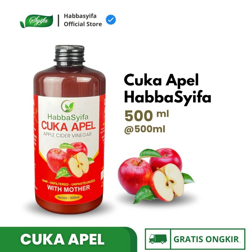 

Habbasyifa Cuka Apel With Mother 500ml Untuk Kesehatan Cuka Apple Cider Vinegar