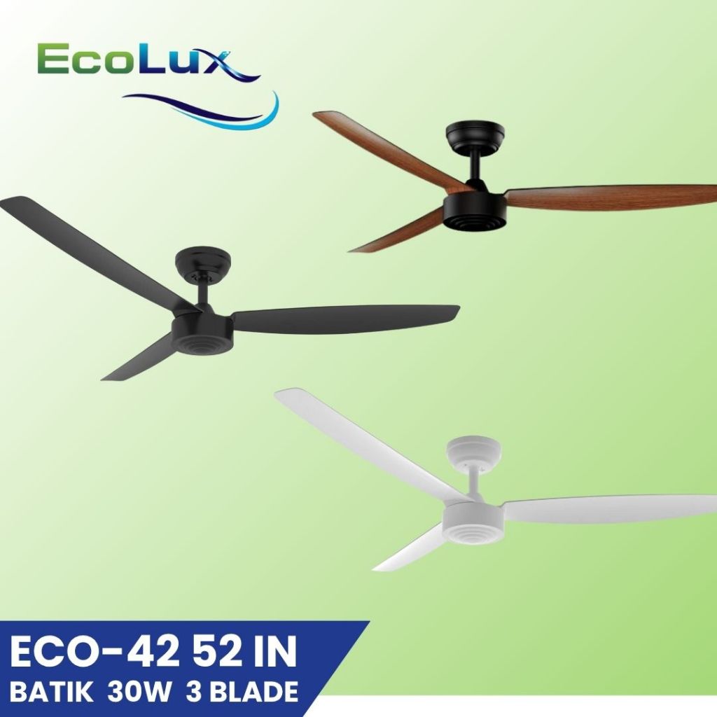 Kipas Angin Gantung / kipas angin plafon Ecolux tipe Eco-042-52'' BATIK