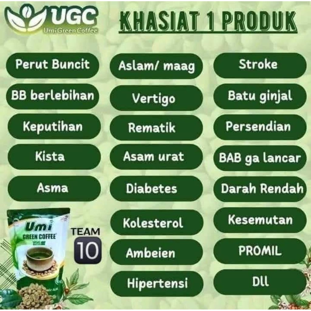 

kopi ugc Umi green coffee sejuta manfaat