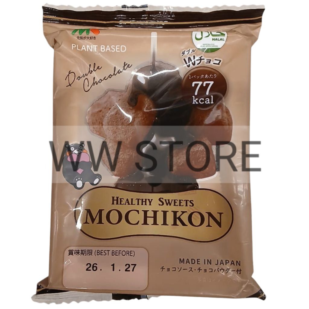 

Cemilan snek makanan ringan pati mutiara dengan coklat cokelat halal Jepang Japan PLANT BASED HEALTHY SWEETS MOCHIKON Double Chocolate 109.5g