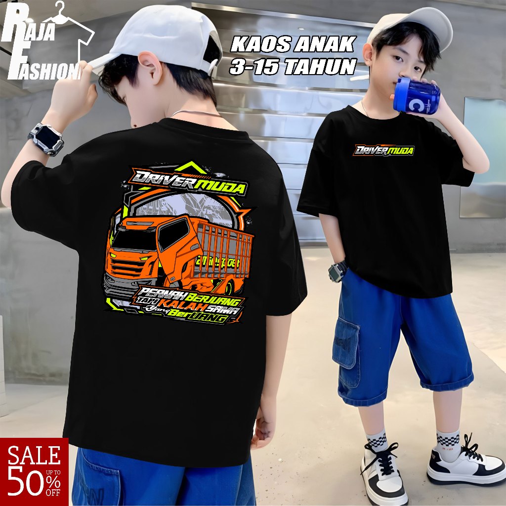 Kaos Anak Driver Muda Indonesia (Driver Truck ) / Kaos Kata Kata / Kaos Keren / Kaos Viral / Kaos Di