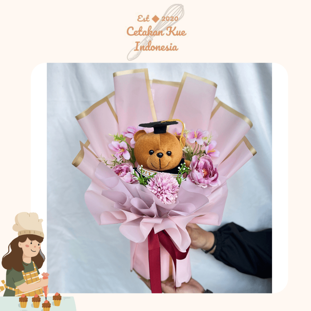 {CKI} BUKET BONEKA WISUDA / BUKET WISUDA / BUCKET BUNGA PALSU / BUCKET BONEKA BUNGA