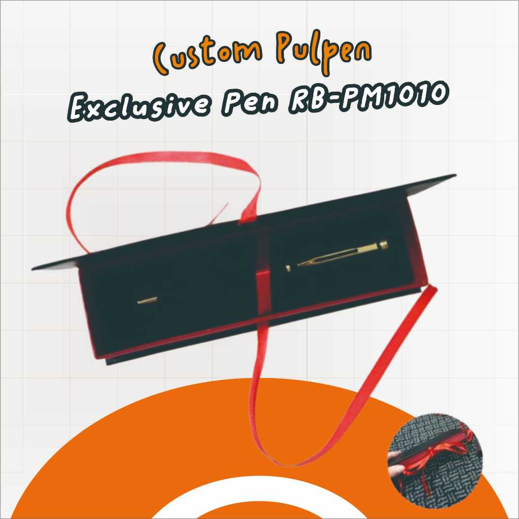 

Pulpen Eksklusif Free Grafir Nama dan Logo + Box Pita / Souvenir Pulpen - Exclusive Pen RB-PM1010