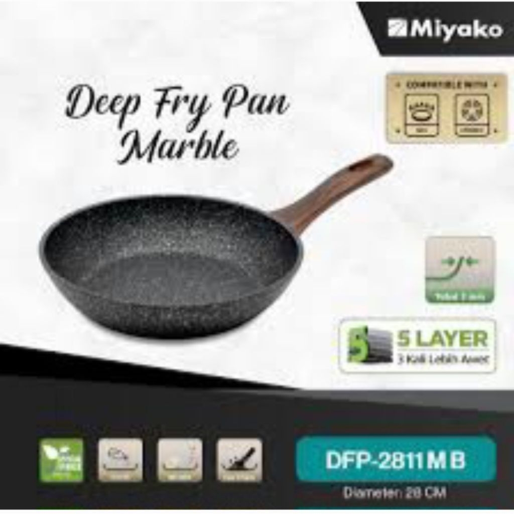 Deep Fry Pan Marble Miyako