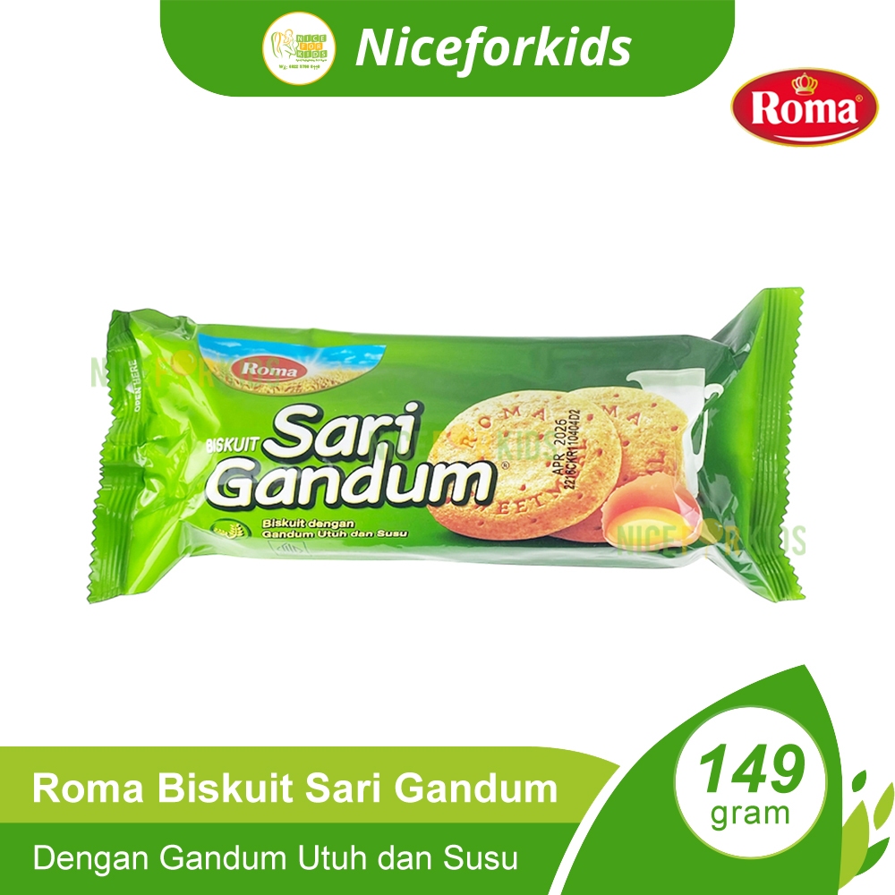 

Roma Biskuit Sari Gandum 149gr / Biskuit Gandum