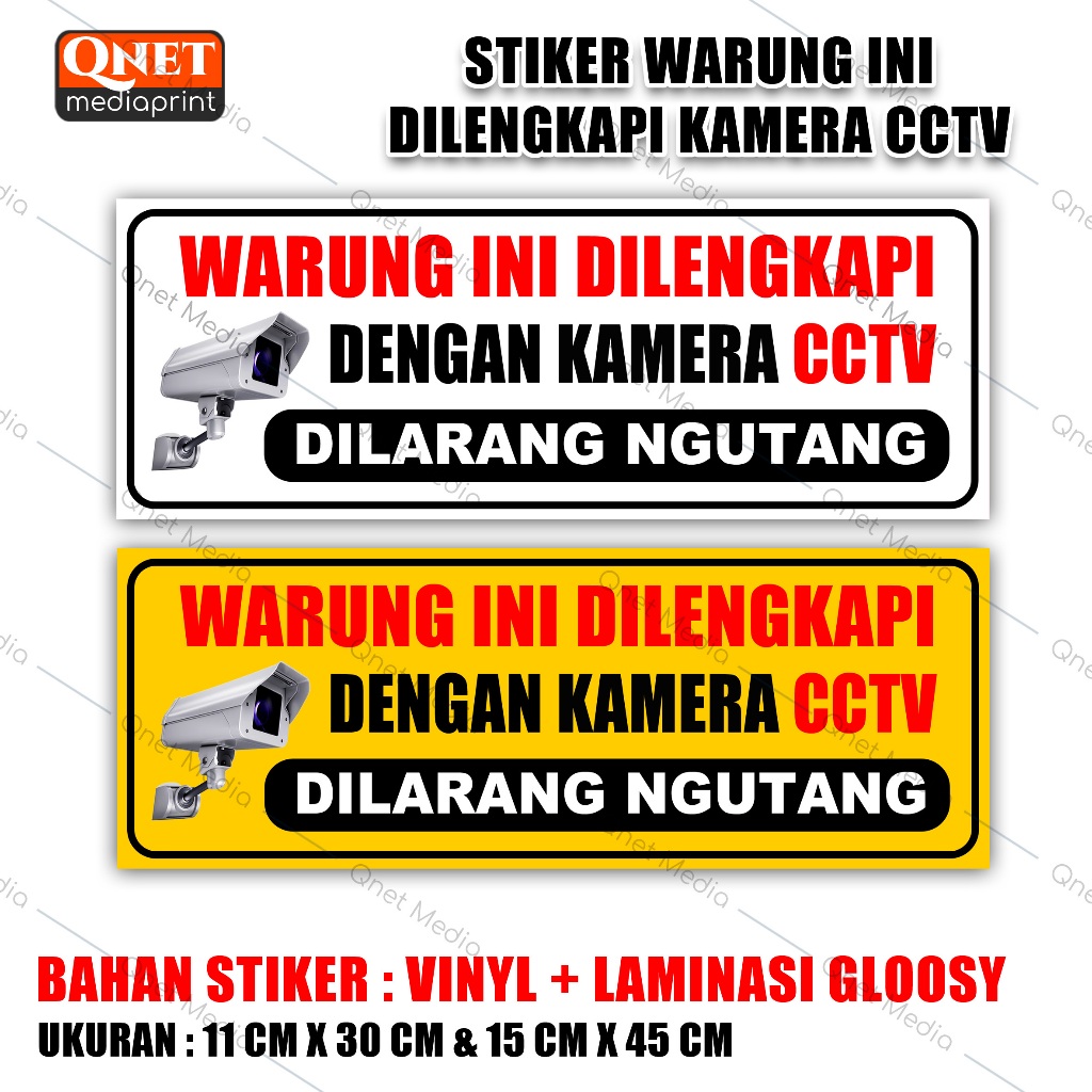 

STIKER CCTV UNTUK WARUNG | BAHAN VINYL + LAMINASI GLOSSY