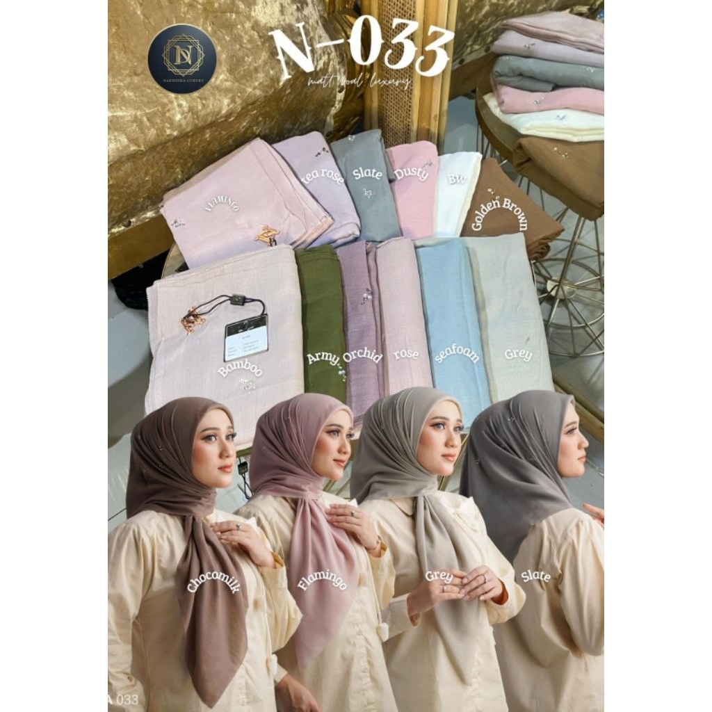 KERUDUNG NADHEERA 033 VOAL PAYET NADHEERA LUXURY