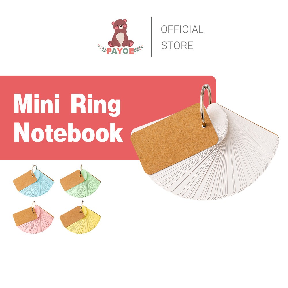 

PAYOE Memopad Memo Notebook Ring Flash Card Portabel