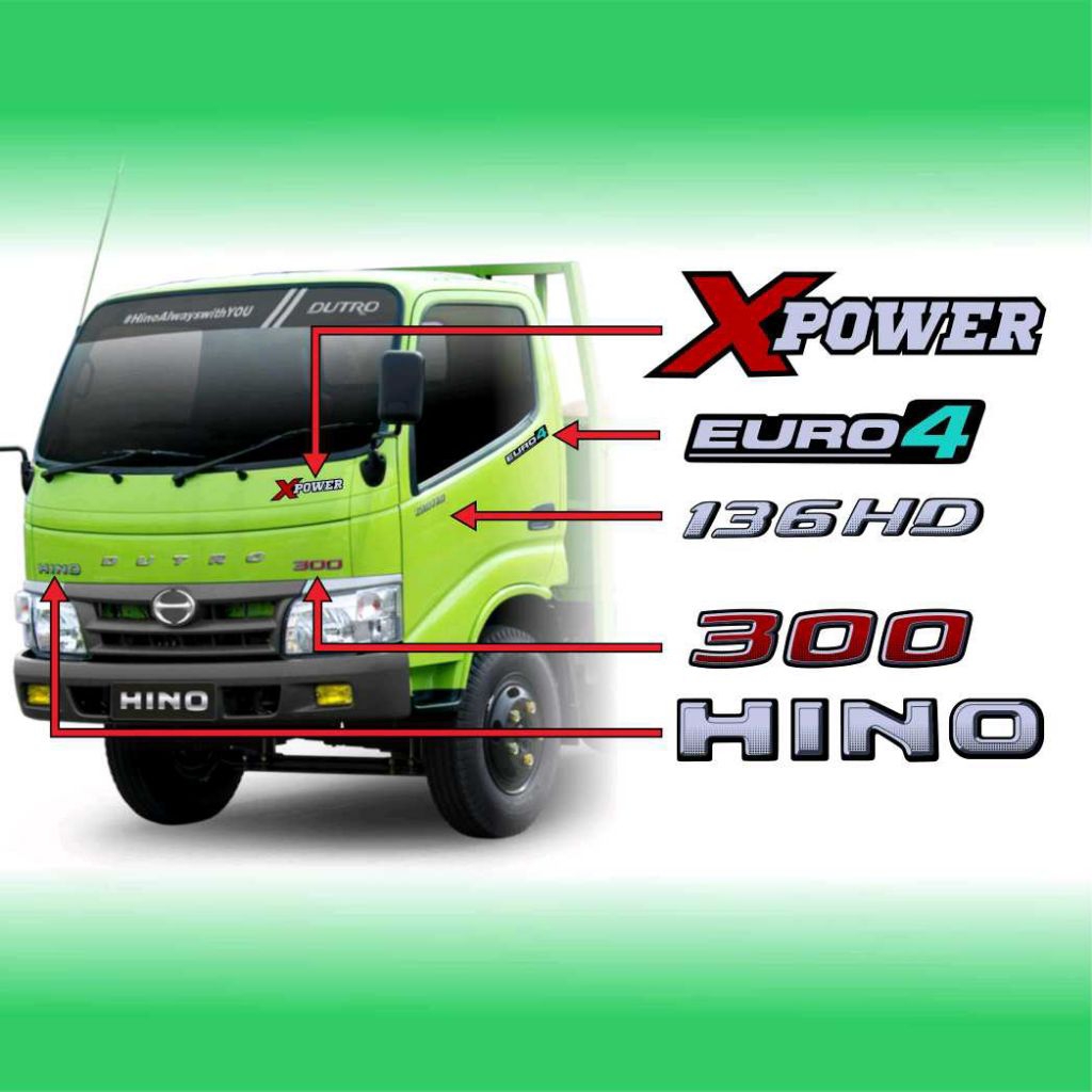STIKER Hino xpower euro4 / STIKER EMBLEME
