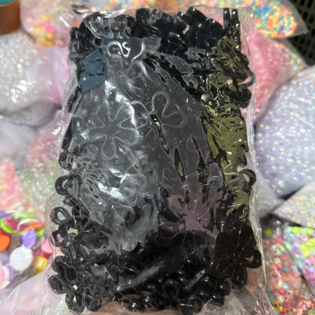 Sellyliavitaliavita 1 Pon Manik Manik Bunga Besar Hitam