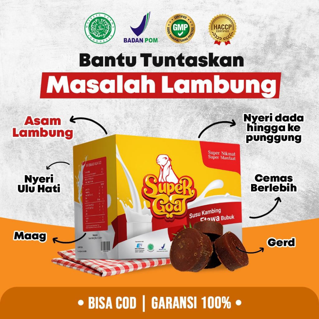 

Supergoat gula aren Susu Etawa Bubuk Stevia