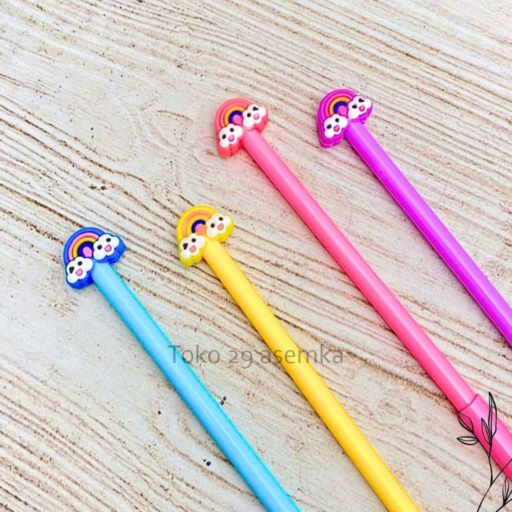 

PULPEN GEL AWAN PELANGI PGK-1600 BOLPOIN LUCU ANAK ALAT TULIS SEKOLAH MURAH TERMURAH COD