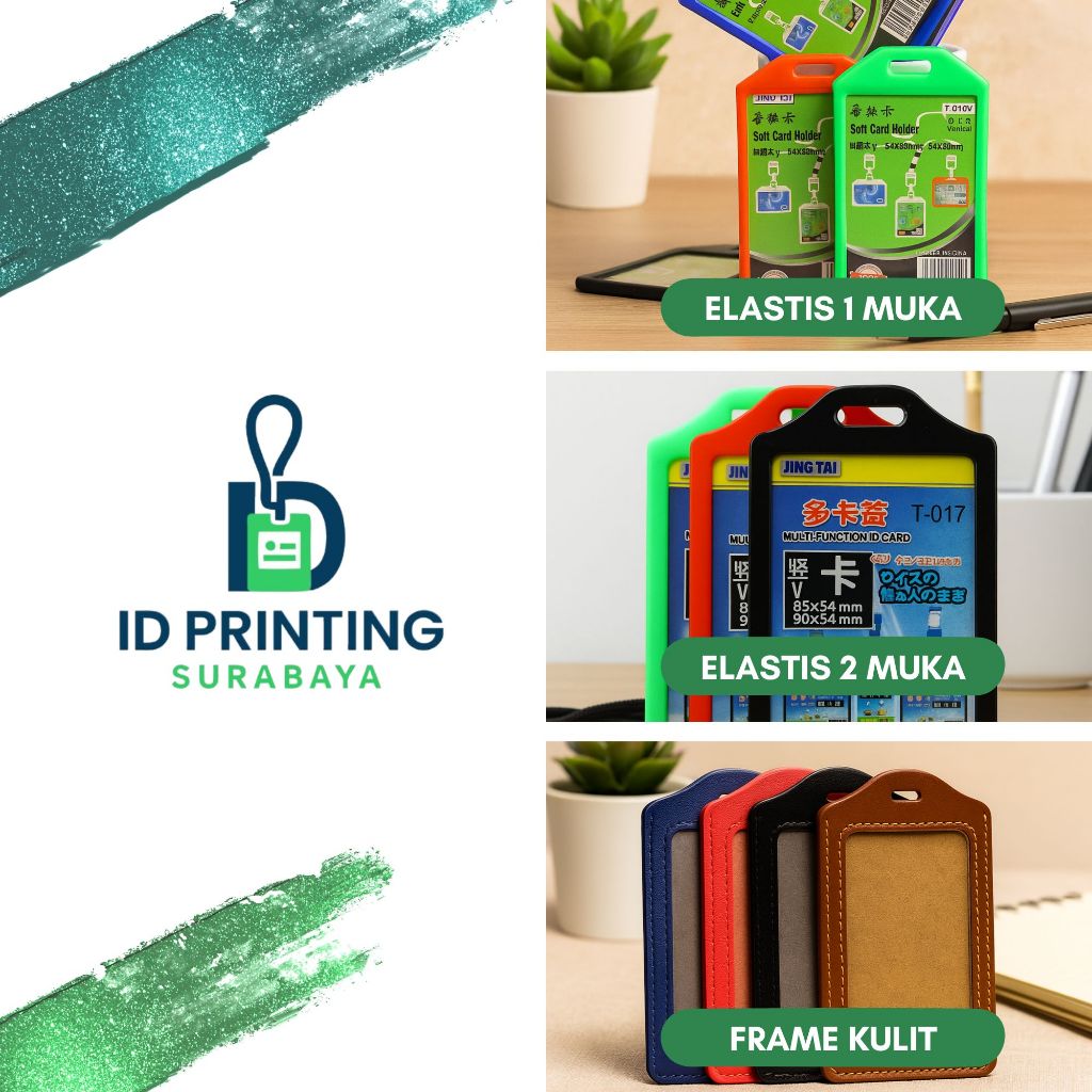 

Tempat Kartu / Wadah ID Card Elastis 1 slot & 2 slot kartu