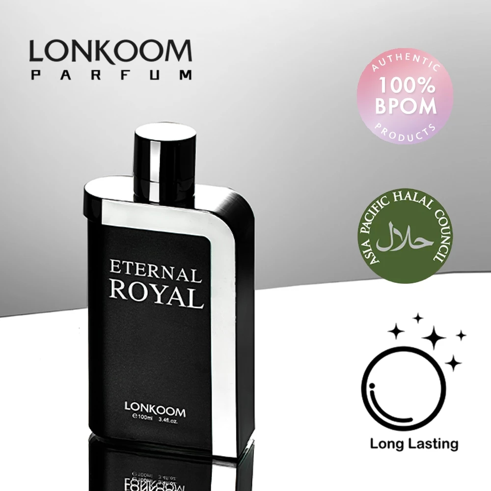 LONKOOM Eternal Royal Parfum 8 jam 100ml Aroma Woody EDT Parfum Elegan untuk Pria